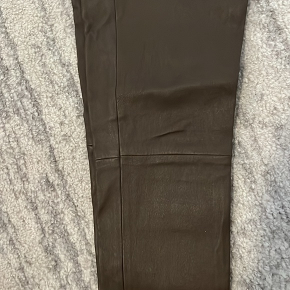 Max & Moi Paris Taupe Leather Pants - Picture 3 of 5